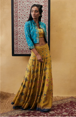 Zahra Embroidered Lehenga Set With Jacket