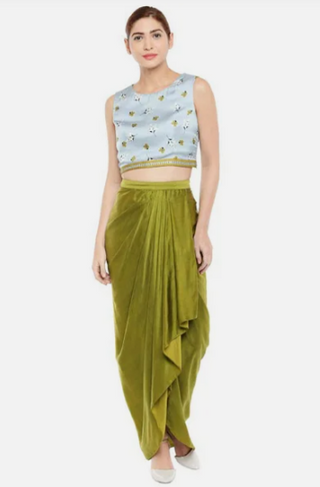 Palash Printed Drape Skirt Set