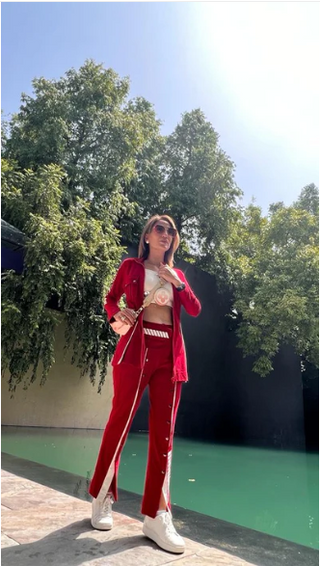 FIRE RED PANTSUIT