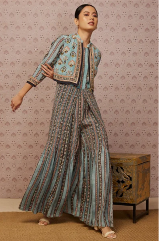 Sarouk Printed Jumpsuit With Jacket