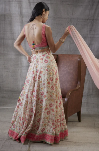 Zahra Embroidered Lehenga Set With Dupatta