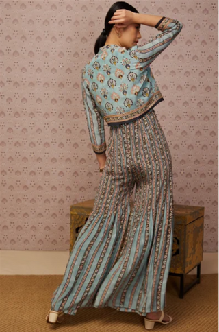 Sarouk Printed Jumpsuit With Jacket